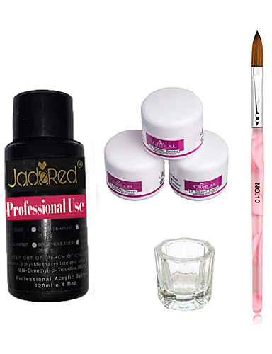 baratos Cuidados de Unhas-6 pcs Kits de unhas Clássico Faça Você Mesmo Estiloso Profissional Tradicional / Clássico Diário Iniciante Festival Líquido Acrílico Pó Acrílico Gel UV para Unha de Dedo