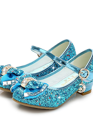 baratos Fantasias &amp; Cosplay-Princesa Elsa Sapatos Para Meninas Cosplay de Filmes Paetês Dourado / Preto / Vermelho Sapatos Dia da Criança Baile de Máscaras