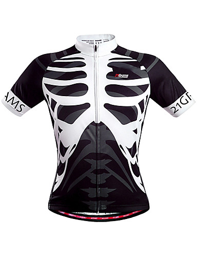 Men/'s Cycling Sets Skeleton Long Sleeve Jersey Padded Pants Bike Bicycle Tights