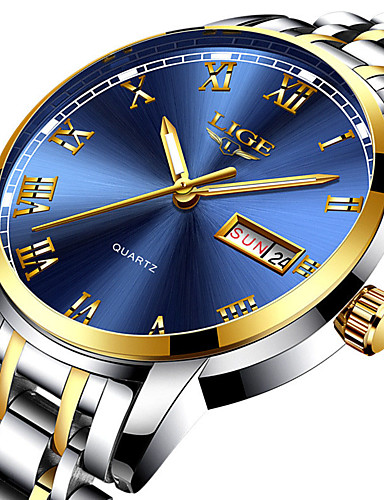 LIGE 9812 Elegante Design Datum Display Dames Polshorloge Diamanten Lederen  Band Kwarts Horloges - mijn-modeartikel