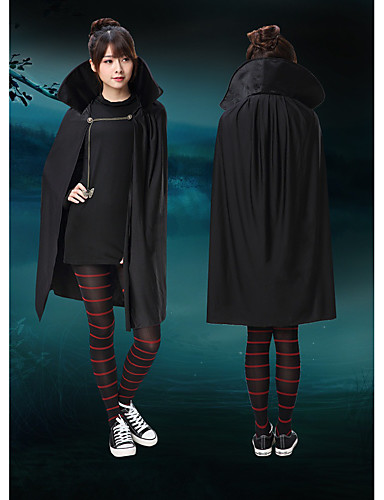 baratos Halloween &amp; Fantasias de Carnaval-malvis Fantasias de Cosplay Roupa Infantil Para Meninas Fantasias Dia Das Bruxas Dia Das Bruxas Festival / Celebração Poliéster Preto Trajes de Carnaval / Vestido / Calças / Capa