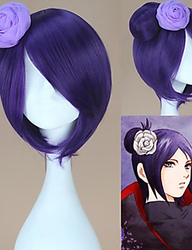 purple anime wig