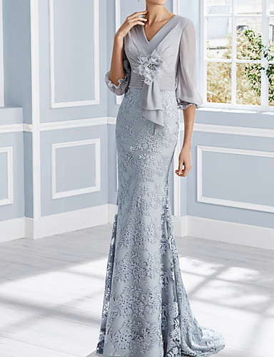 mother of the bride dress with train