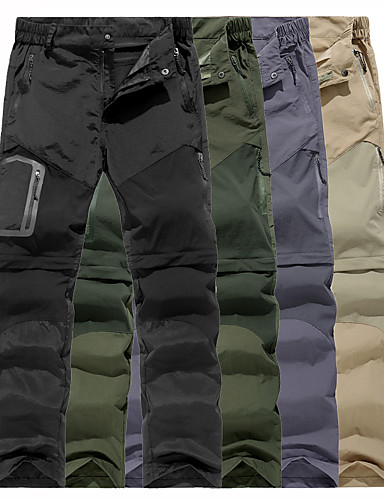 Mens Hiking Convertible Pants Stretch Lightweight Quick Dry Waterproof Breathable