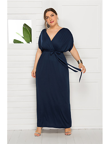 cheap plus size navy blue dresses