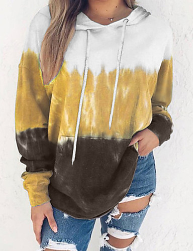 women's pullover hoodies yellow