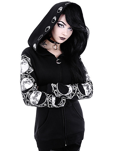 gothic mochas moletom com capuz
