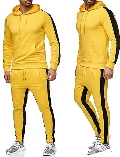 Men Hoodies Set Autumn Winter Sport Suits Running Jogging Suit Male Tracksuit LO