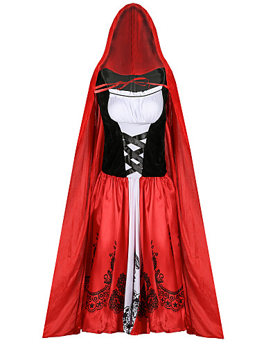 Details about   Halloween Cosplay Masquerade Fancy Dress Little Red Riding Hood Costume Prop
