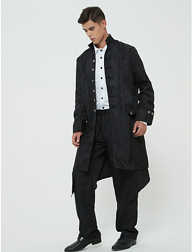 Prime Quality Mens Jacket Velvet Gothic Steampunk Victorian Frock Coat Vintage Performance Costume Uniform 
