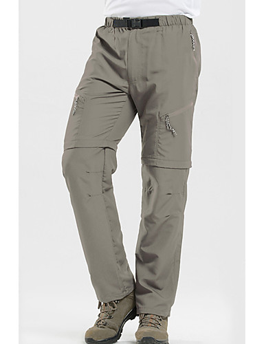 LY4U Mens Zip Off Convertible Quick Dry Hiking Trousers Breathable Lightweight Water Resistant Outdoor Casual Climbing Walking Cycling Trousers