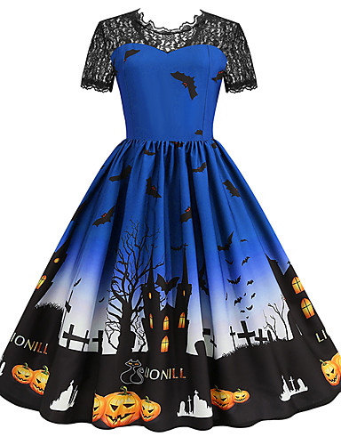 Halloween Tank Dress for Women V Neck Sleeveless Black Cat Pumpkin Printed Vintage A-line Casual Cocktail Dress Halloween Tank Dress for Women V Neck Sleeveless Black Cat Pumpkin Printed Vintage A-line Casual Cocktail Dress