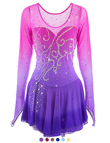 Figure Skating Dress Women's Girls' Ice Skating Dress Outfits Dark Red ...