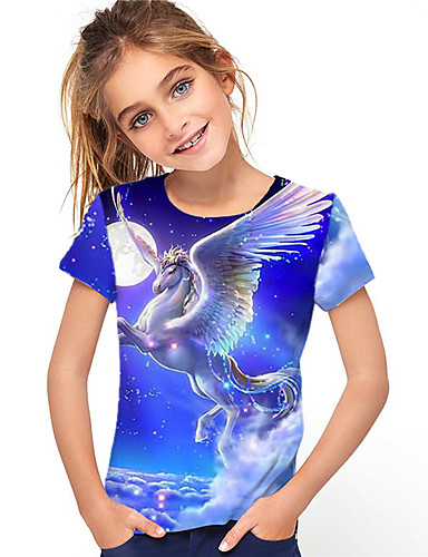 Toddler Short-Sleeve Fashion of Animal Images Graphic Tees 