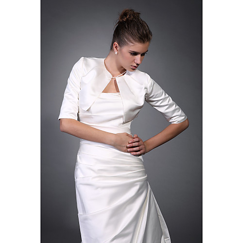 

Satin Wedding / Office & Career Wedding Wraps With Coats / Jackets