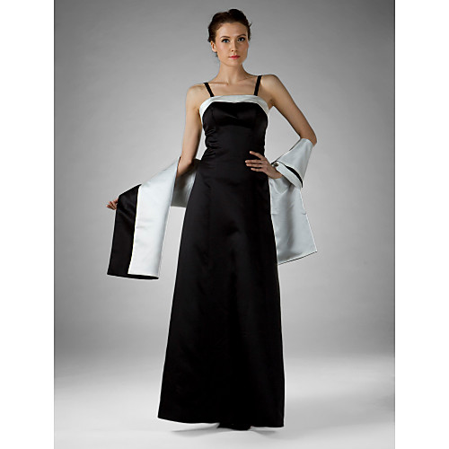 

Sheath / Column Mother of the Bride Dress Spaghetti Strap Floor Length Satin Sleeveless with 2021