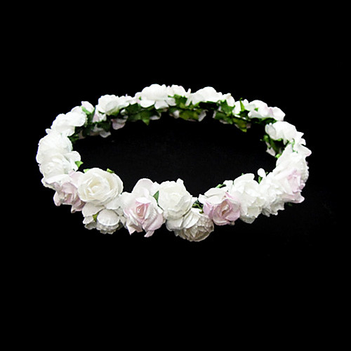 

Lovely Paper Flower Wedding Flower Girl Wreath