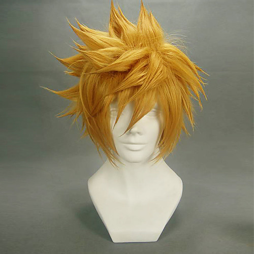 

Kingdom Hearts Roxas Cosplay Wigs Men's 14 inch Heat Resistant Fiber Anime Wig