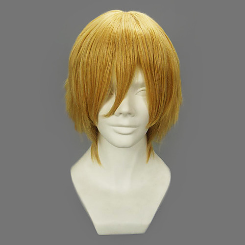 

One Piece Sanji Cosplay Wigs Men's 12 inch Heat Resistant Fiber Anime Wig