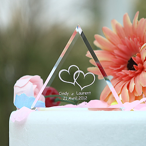 

Cake Topper Garden Theme Hearts Classic Couple Crystal Wedding Anniversary Bridal Shower with Gift Box