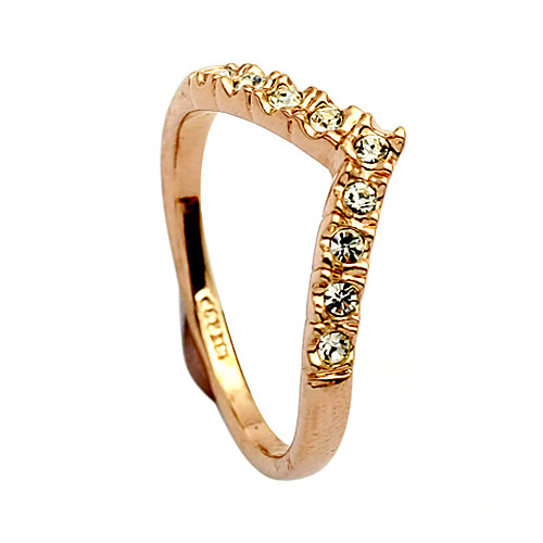 

Statement Ring Crystal Gold Silver Alloy Heart Ladies / Women's