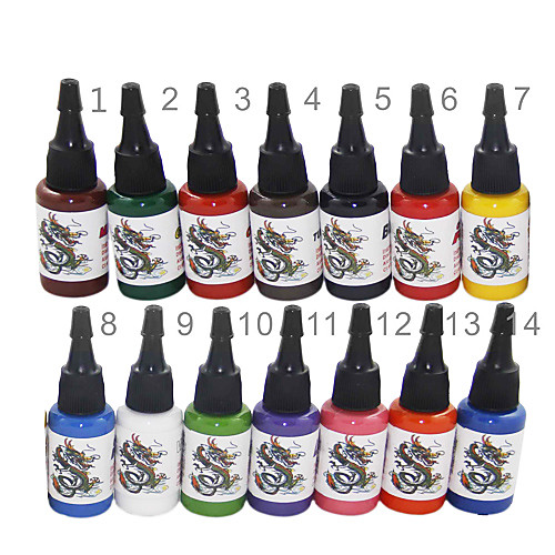 

BaseKey Tattoo Ink 14 x 15 ml Professional - Multi-Color
