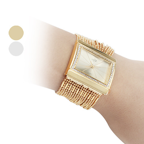 

Women's Dress Watch Bracelet Watch Gold Watch Japanese Quartz Copper Gold Imitation Diamond Analog Ladies Elegant Sparkle Fashion - Gold Silver