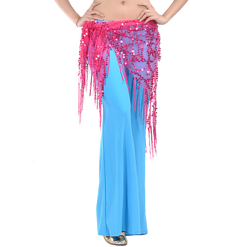 

Belly Dance Hip Scarf Sequin Women's Training Polyester