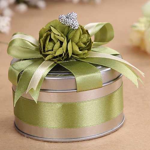 

Cylinder Metal Favor Holder With Ribbons Favor Boxes Favor Tins and Pails-6