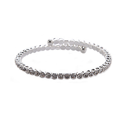 

Women's Clear Charm Alloy Bracelet Jewelry Silver For Party Anniversary Birthday Daily
