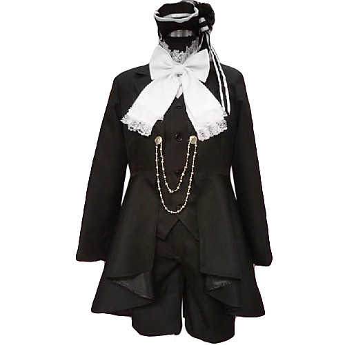 

Inspired by Black Butler Ciel Phantomhive Anime Cosplay Costumes Japanese Cosplay Suits Patchwork Long Sleeve Cravat Coat Vest For Men's / Shirt / Shorts / Shirt / Shorts