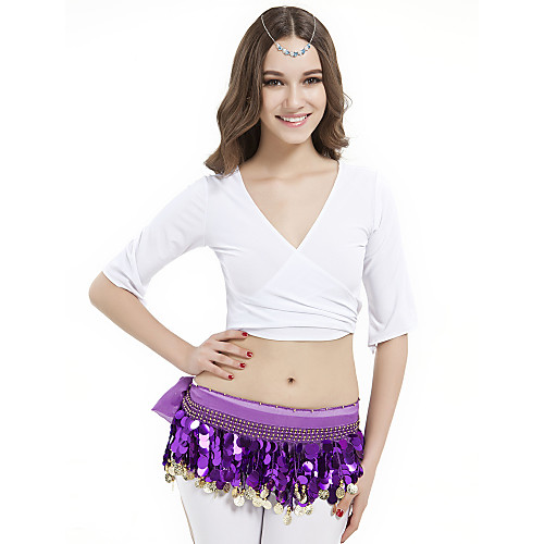 

Belly Dance Women's Training Half Sleeve Crystal Cotton / Yoga