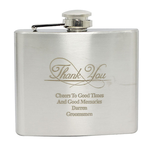

Stainless Steel Hip Flasks Groom / Groomsman Wedding / Birthday / Thank You