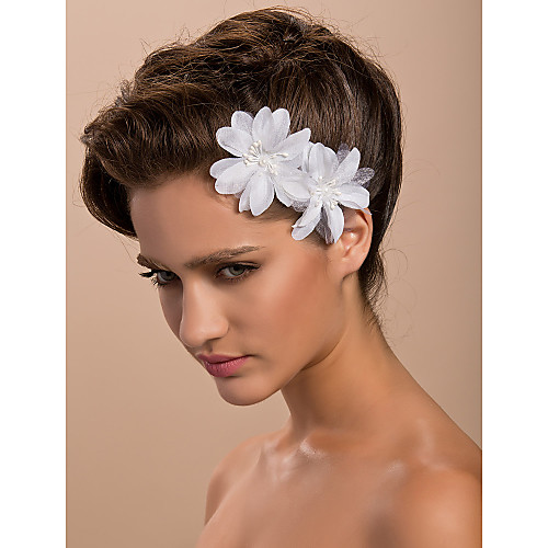 

Satin Fascinators / Flowers / Headwear with Floral 1pc Wedding / Special Occasion / Casual Headpiece