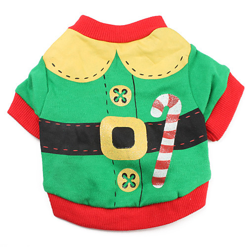 

Cat Dog Costume Shirt / T-Shirt Puppy Clothes Color Block Santa Claus Cosplay Christmas Winter Dog Clothes Puppy Clothes Dog Outfits Breathable Red Green Costume for Girl and Boy Dog Cotton XS S M L