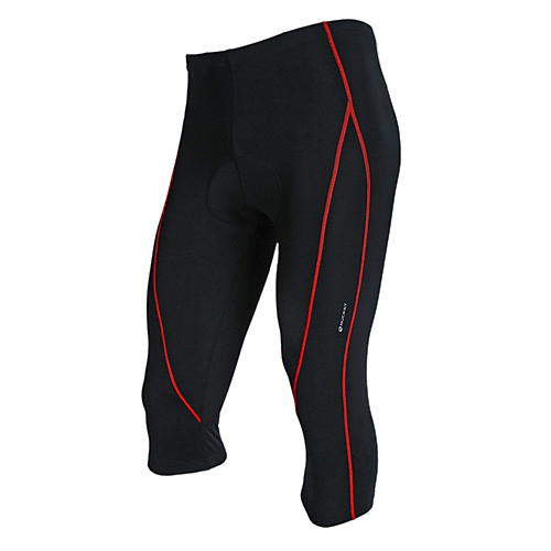 

Nuckily Men's Cycling 3/4 Tights - Gray Red Solid Color Bike 3/4 Tights Breathable Quick Dry Sports Polyester Solid Color Clothing Apparel