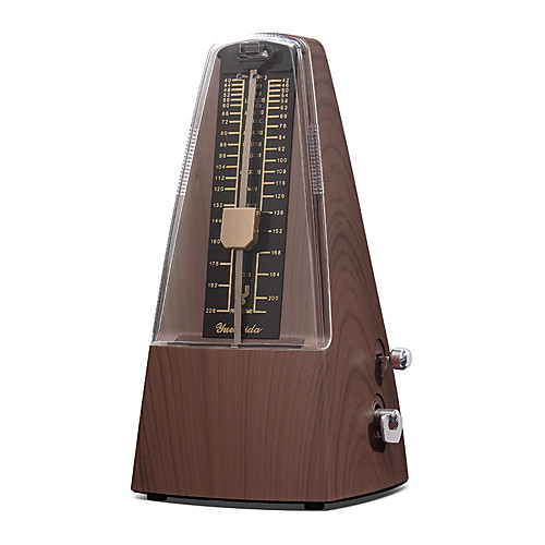 

Yueshida - (YM-BR) Plastic Pyramid traditional Music Mechanical Metronome mahogany teak color Music Metronomes for Piano Violin Guitar Instrument