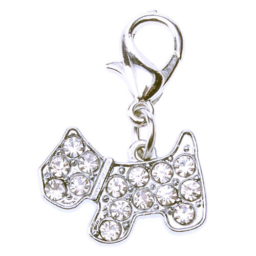 

Rhinestone Decorated Tiny Dog Style Collar Charm for Dogs Cats