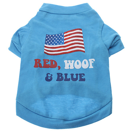 

Dog Shirt / T-Shirt Puppy Clothes Letter & Number Dog Clothes Puppy Clothes Dog Outfits Breathable Blue Light Blue Costume for Girl and Boy Dog Cotton XS S M L