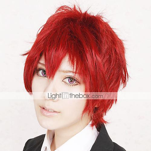 

Naruto Sasori Cosplay Wigs Men's 12 inch Heat Resistant Fiber Red Anime