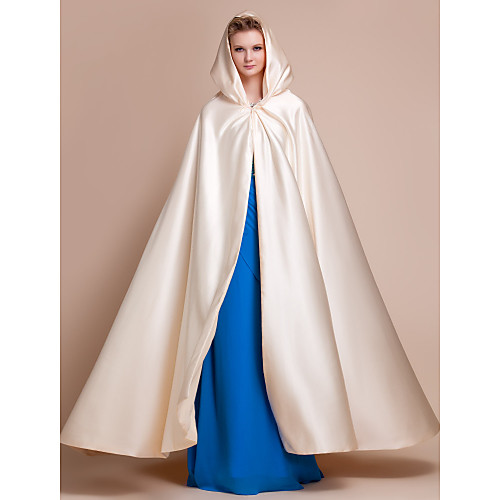 

Capes Satin Wedding / Party Evening Wedding Wraps / Hoods & Ponchos With Draping / Solid