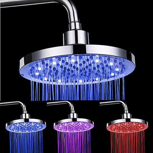 

8-inch 12-LED Round Ceiling Shower Head (Assorted Colors)