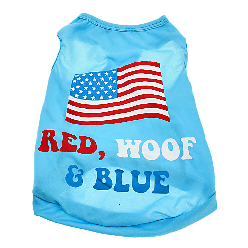 

Dog Shirt / T-Shirt Puppy Clothes American / USA National Flag Dog Clothes Puppy Clothes Dog Outfits Costume for Girl and Boy Dog Cotton XS S M L