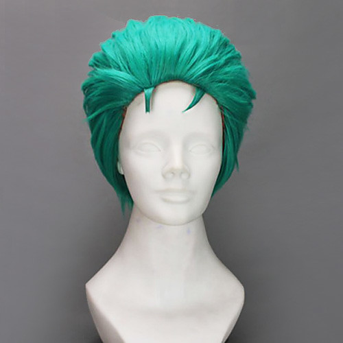

One Piece Roronoa Zoro Cosplay Wigs Men's 14 inch Heat Resistant Fiber Anime Wig