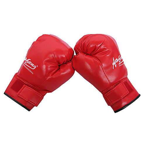 

Boxing Bag Gloves Boxing Training Gloves Grappling MMA Gloves For Taekwondo Boxing Karate Martial Arts Full Finger Gloves Adjustable Breathable Wearproof PU(Polyurethane) Men's Women's - Black Red