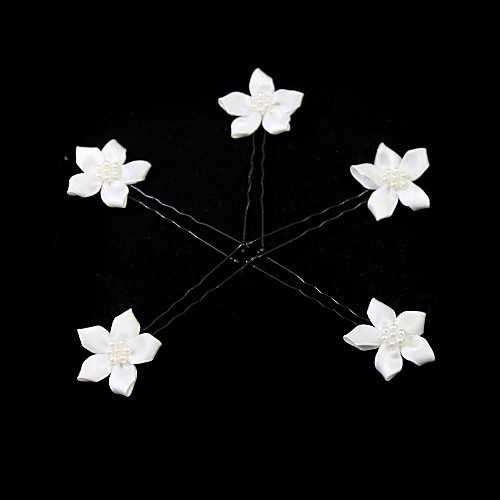 

Crystal / Imitation Pearl / Fabric Tiaras / Hair Pin with 1 Wedding / Special Occasion / Party / Evening Headpiece / Alloy