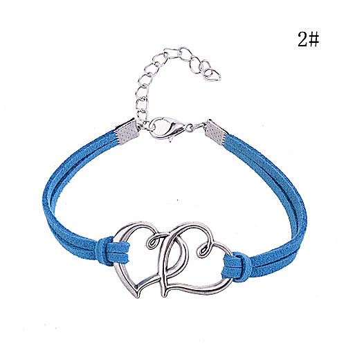 

Women's Leather Bracelet Interlocking Ladies Round Bangles Leather Bracelet Jewelry Red / Blue / Pink For Party Casual Outdoor