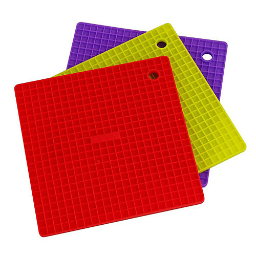 

17x17cm Silicone Placemats Pot Cookware Mat (Random Color)