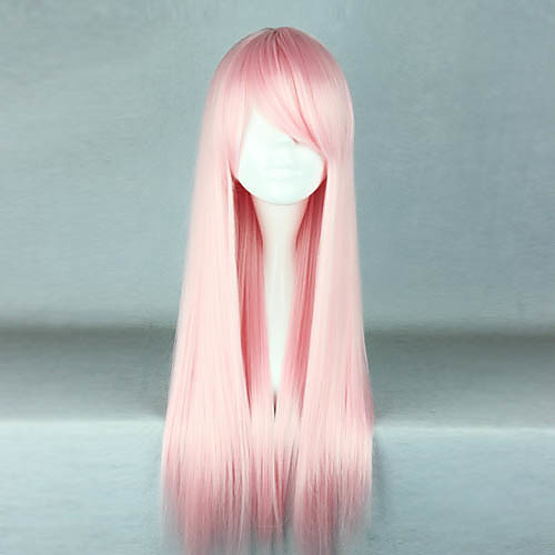 

Cosplay Wigs Women's 28 inch Heat Resistant Fiber Pink Anime