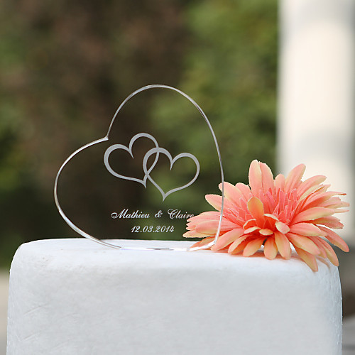 

Cake Topper Garden Theme Classic Theme Hearts Classic Couple Crystal Wedding Anniversary Bridal Shower with Gift Box